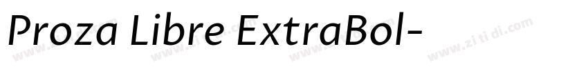 Proza Libre ExtraBol字体转换